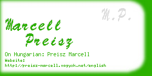 marcell preisz business card